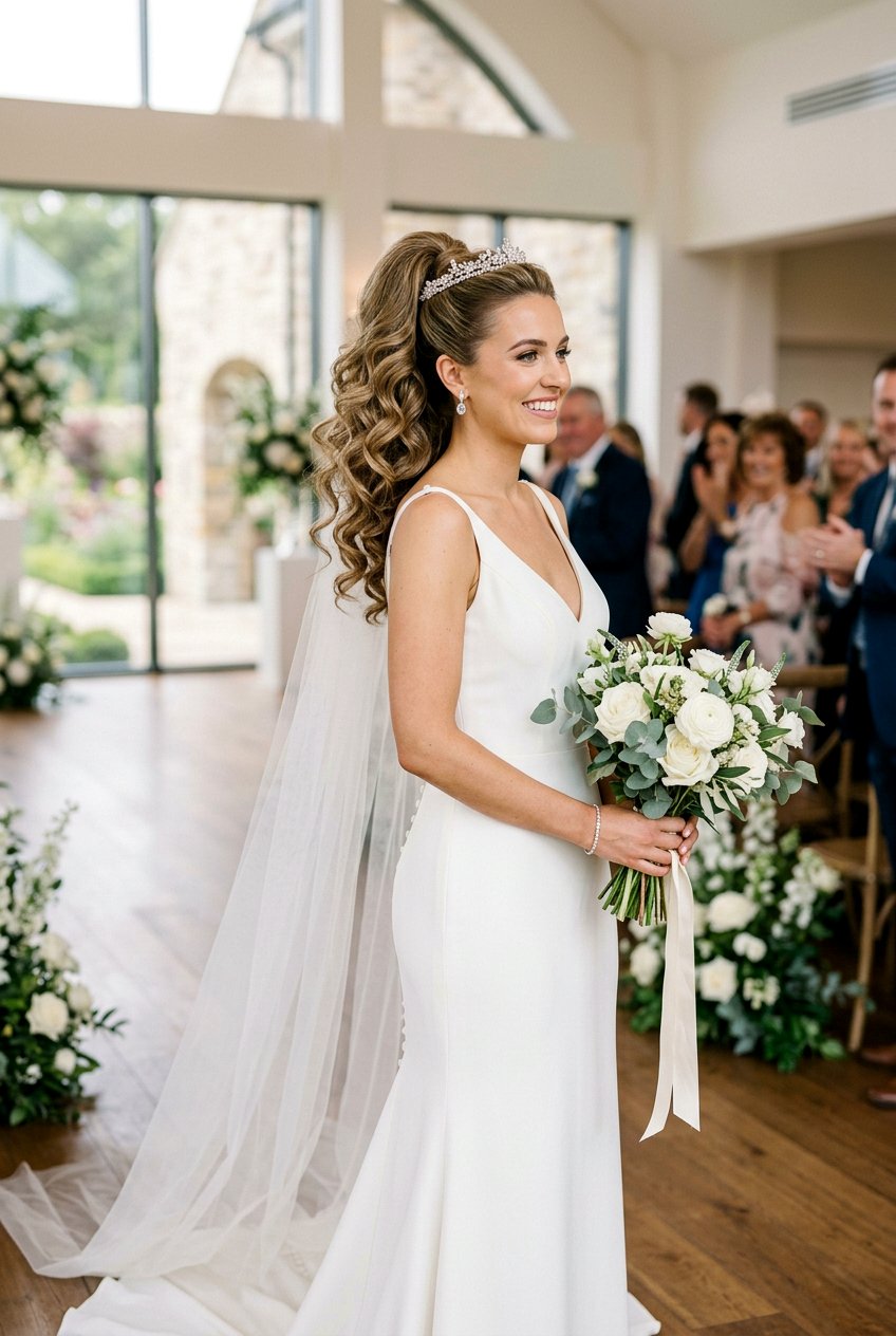 20 Bridal Hairstyle for Thick Hair With Veil Ideas for You