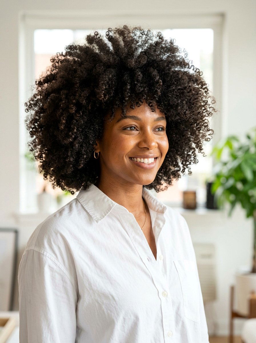 Voluminous Round Curly Cut - 20 round haircut for curly hair - 20 round haircut for curly hair