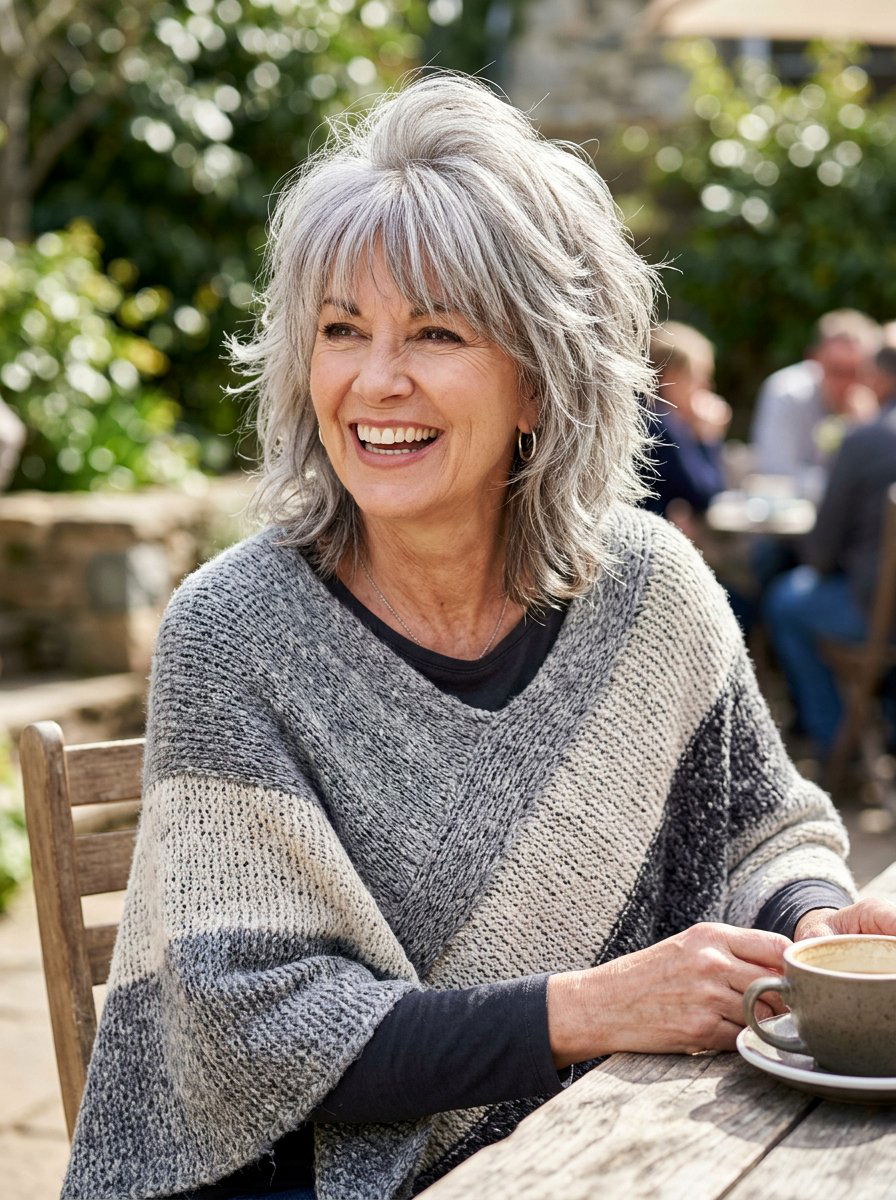 Voluminous Shag For Gray Hair - 20 older women hairstyle ideas for gray hair - 20 older women hairstyle ideas for gray hair