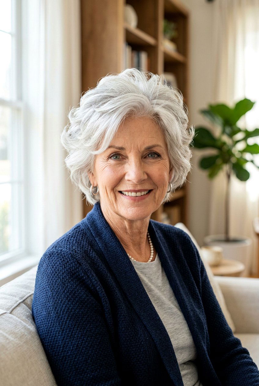 Voluminous Short Haircut - 20 short hairstyles for women over 60 - 20 short hairstyles for women over 60