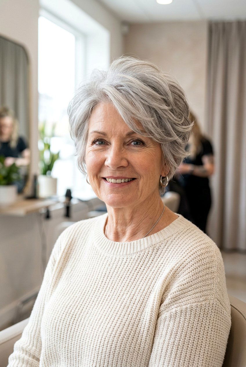 Voluminous Short Haircut - 20 best haircuts for women over 60 - 20 best haircuts for women over 60