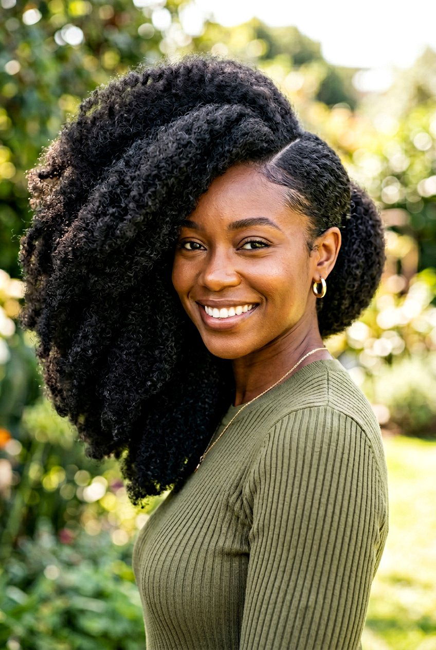 Voluminous Side Part Puff - 20 natural hair side part puff - 20 natural hair side part puff