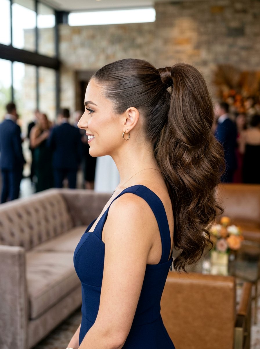 Voluminous Sleek Ponytail - 20 easy sleek ponytail styling ideas - 20 easy sleek ponytail styling ideas