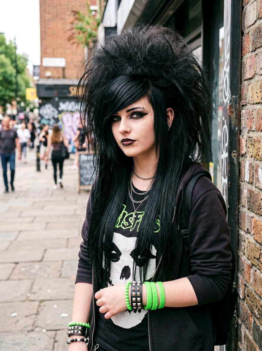 Voluminous Teased Emo Haircut - 20 emo haircut ideas for girls - 20 emo haircut ideas for girls