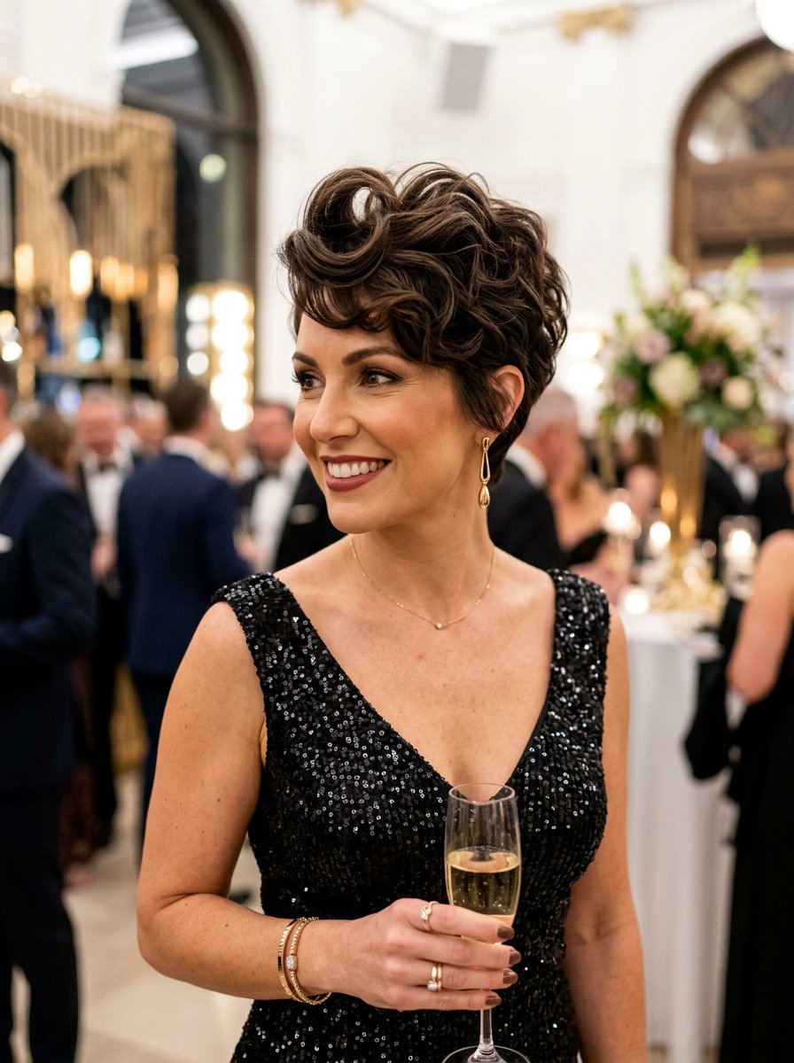 Voluminous Wavy Pixie - 20 wavy pixie for fine hair women - 20 wavy pixie for fine hair women