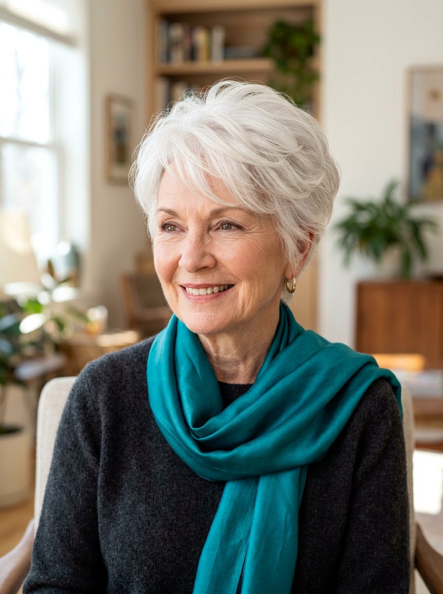 Voluminous White Pixie For Fine Hair - 20 white pixie haircut for older women - 20 white pixie haircut for older women