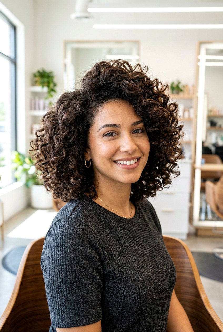 Voluminous curly bob - 20 curly bob hairstyles - 20 curly bob hairstyles