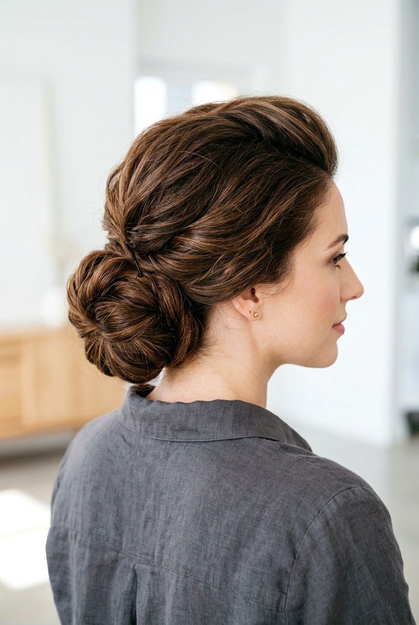 Voluminous low bun - 20 low bun hairstyles - 20 low bun hairstyles