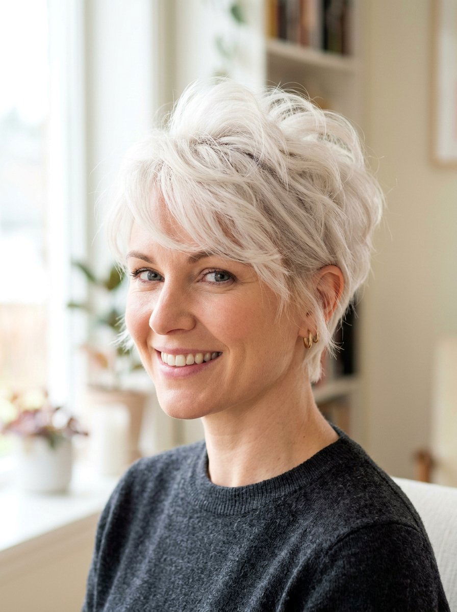 Voluminous pixie with crown lift - 20 wispy pixie haircut for older women - 20 wispy pixie haircut for older women