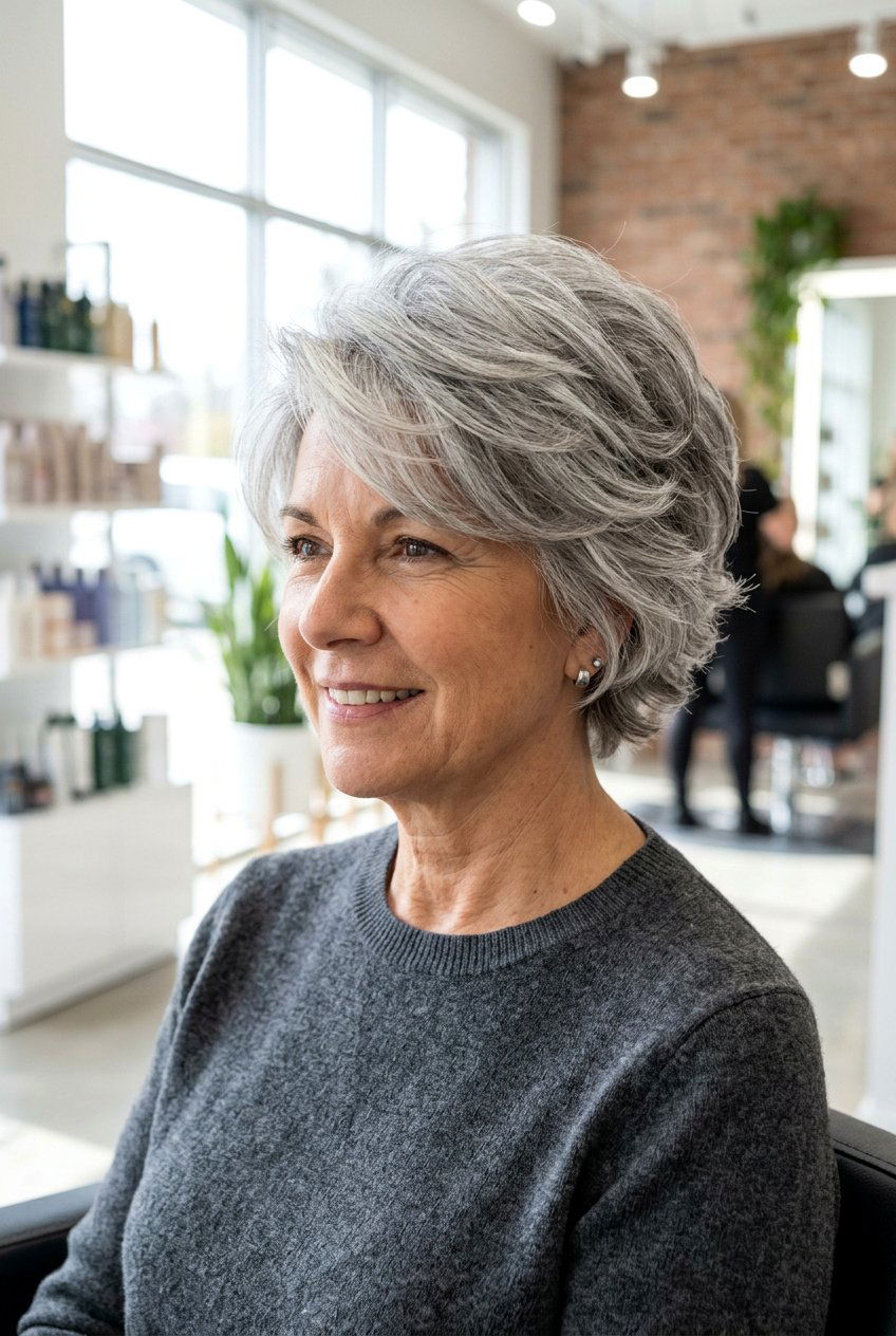Voluminous short gray hair - 20 short gray hairstyles - 20 short gray hairstyles