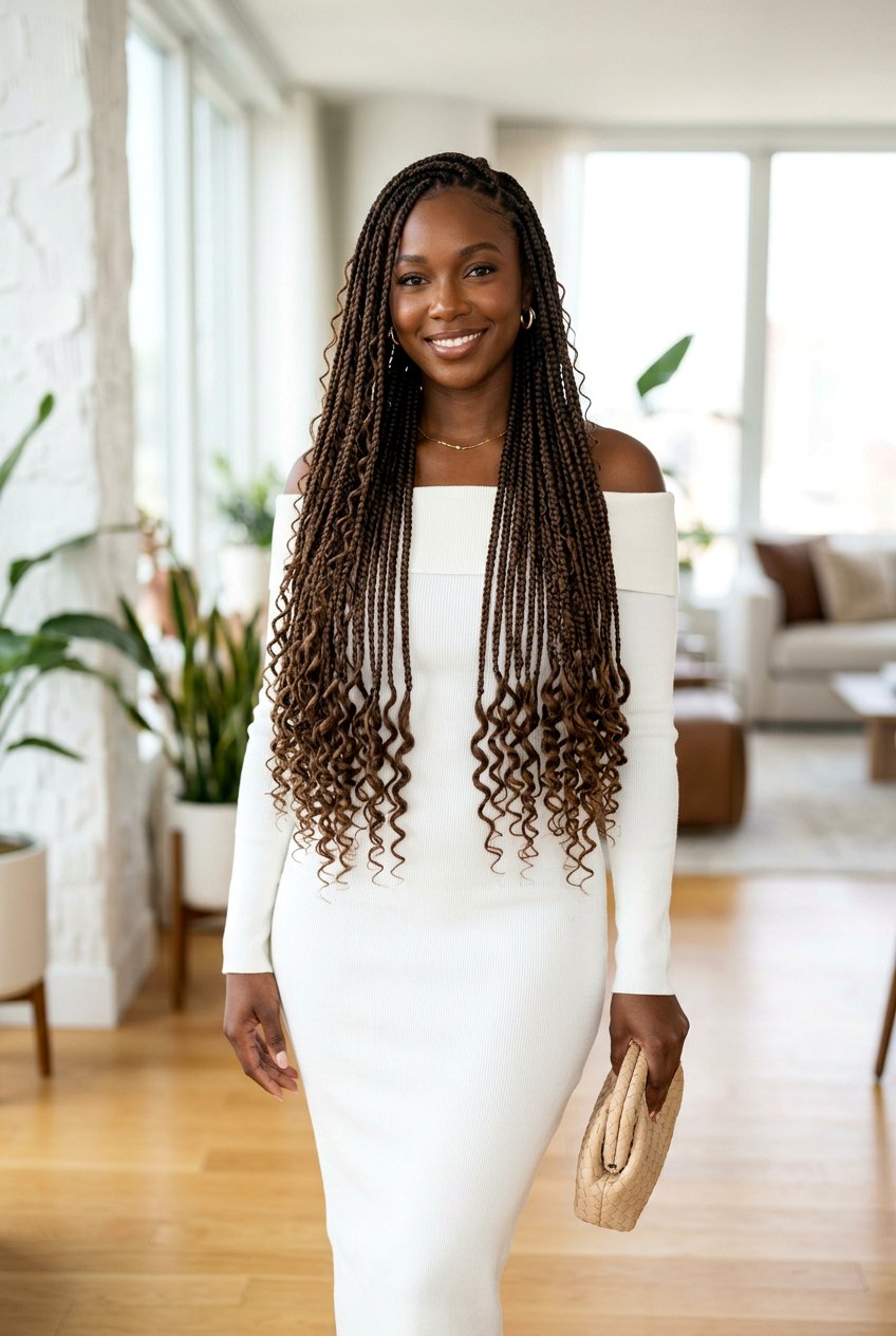 Waist Length Goddess Box Braids - 20 goddess box braids hairstyles - 20 goddess box braids hairstyles
