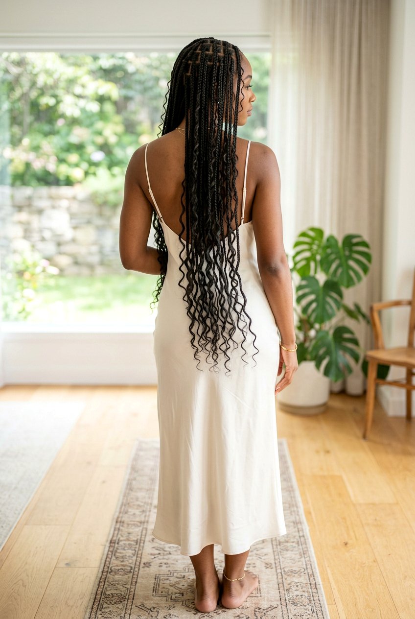 Waist Length Goddess Knotless Braids - 20 goddess knotless braids styles - 20 goddess knotless braids styles