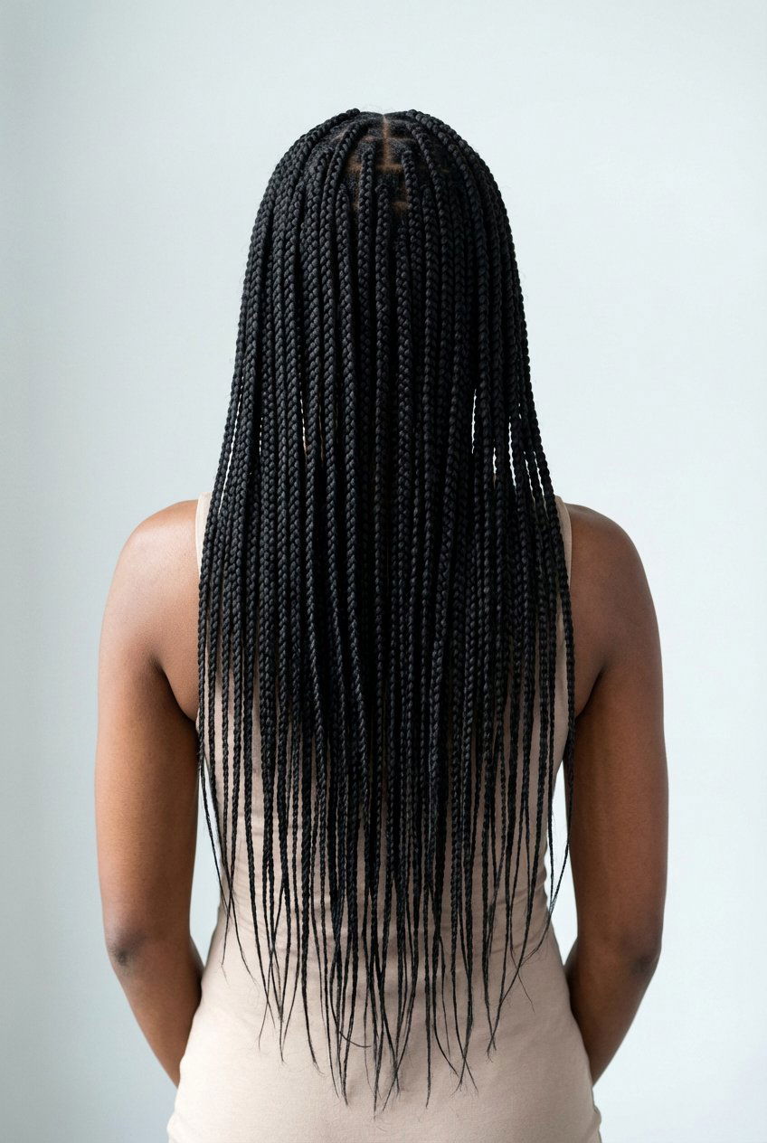 Waist Length Knotless Braids - 20 knotless braids hairstyles - 20 knotless braids hairstyles