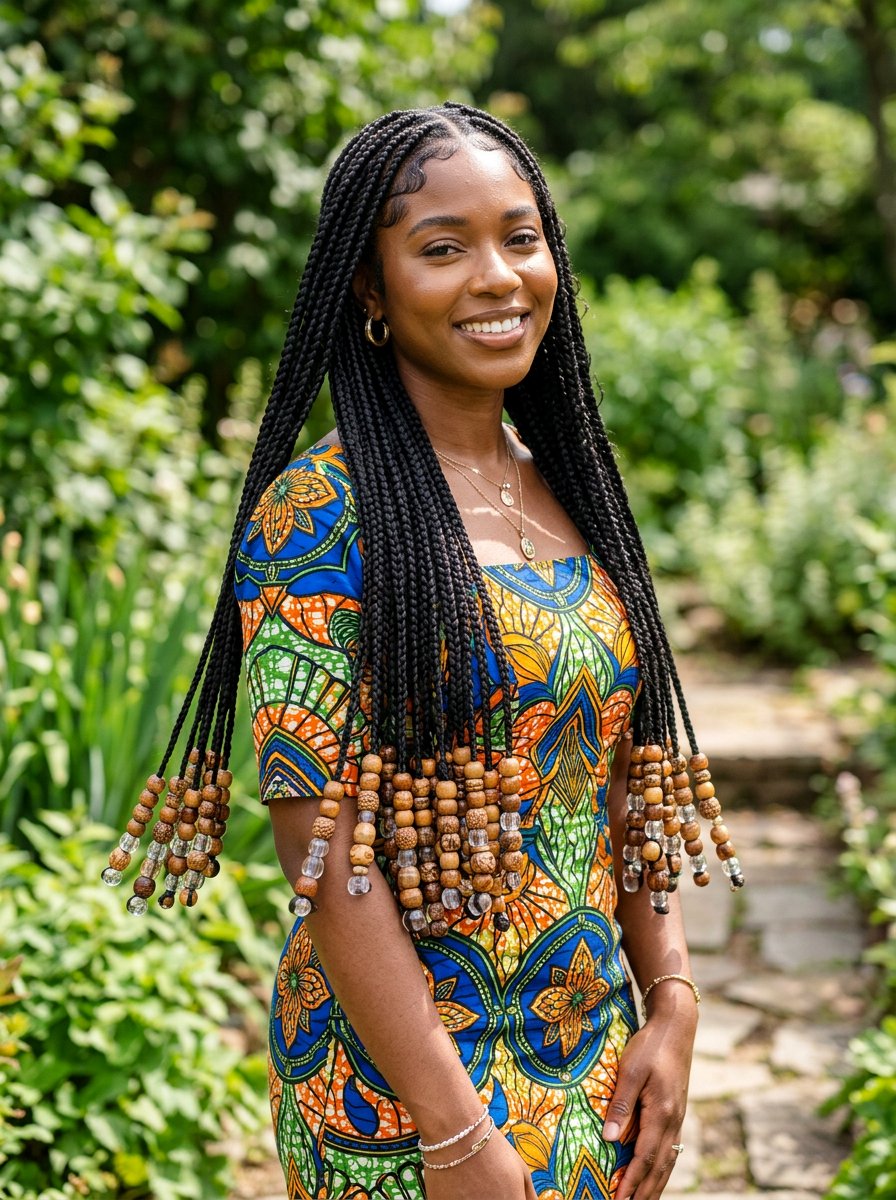 20 Stunning Waist Length Knotless Braids for a Bold Statement