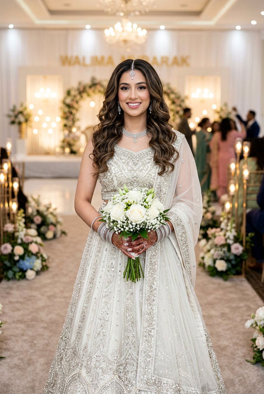 Walima Soft Open Curls With Light Waves - 20 walima hairstyle with soft curls - 20 walima hairstyle with soft curls