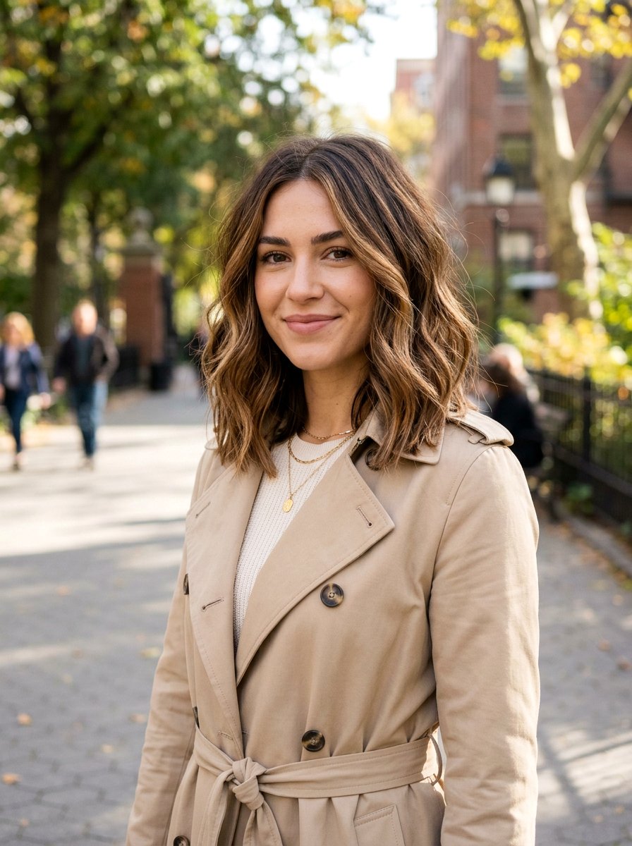 Walnut Brunette Caramel Balayage Lob - 20 walnut brunette with caramel balayage - 20 walnut brunette with caramel balayage