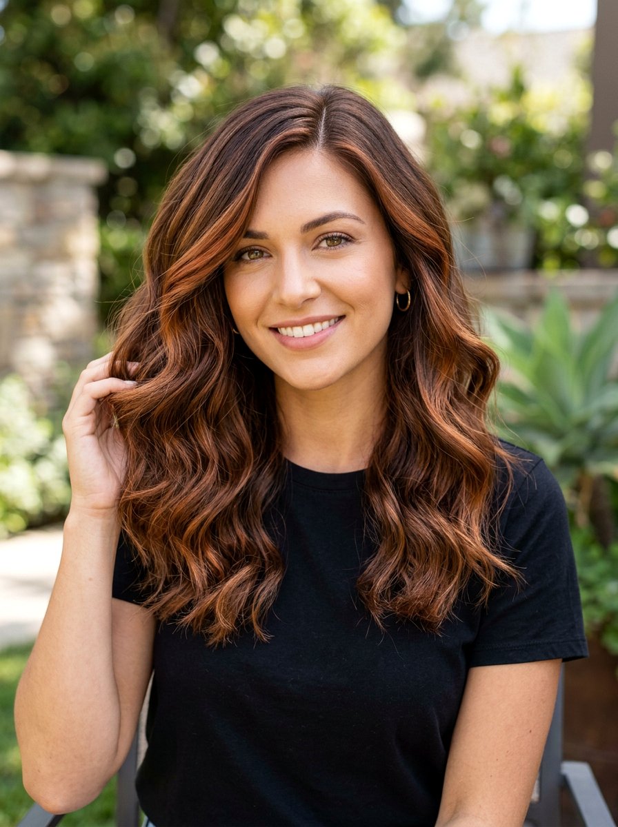 Walnut Brunette With Copper Highlights - 20 walnut brunette with highlights - 20 walnut brunette with highlights