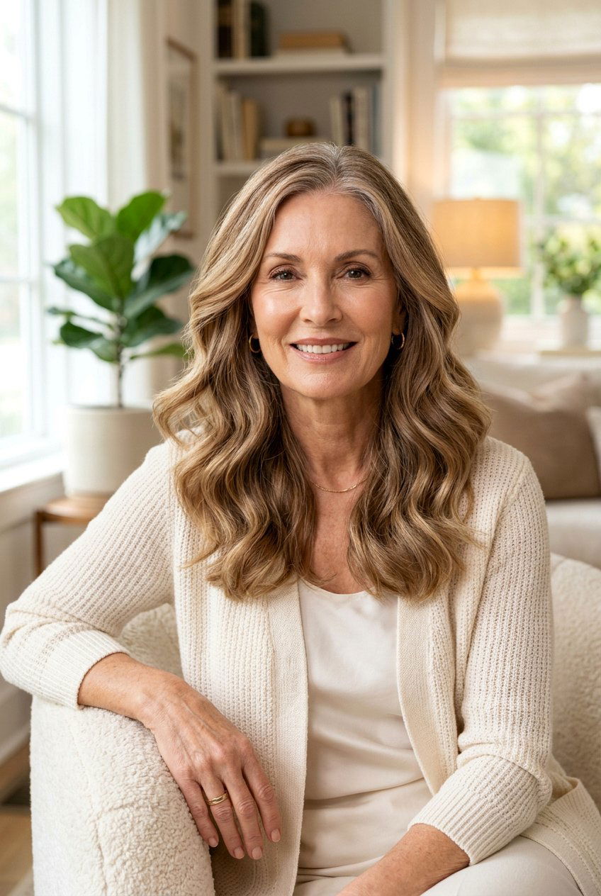 Warm Beige Balayage for Older Women - 20 creamy beige balayage - 20 creamy beige balayage