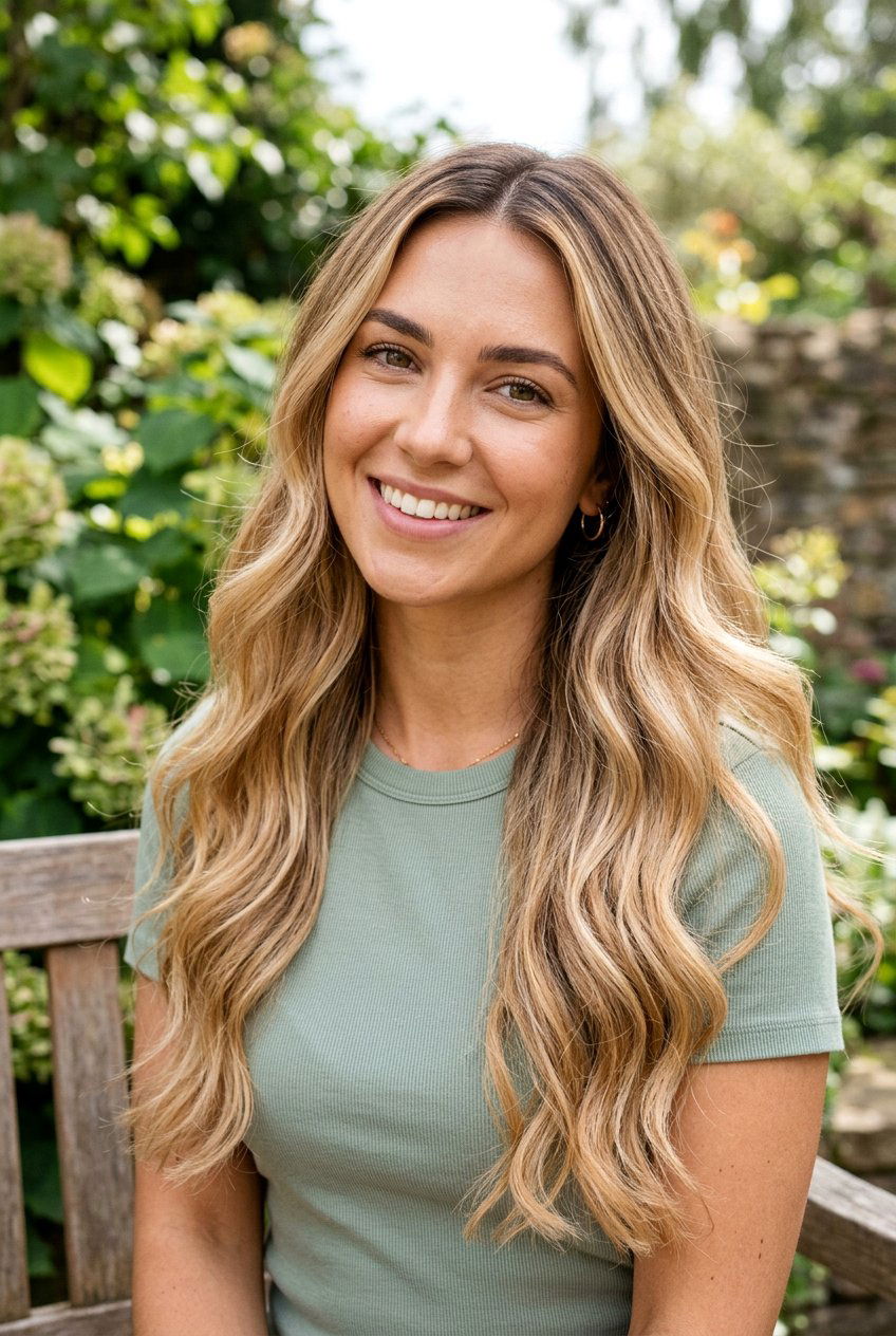 Warm Blonde Balayage with Dark Roots - 20 blonde hair with shadow root balayage - 20 blonde hair with shadow root balayage