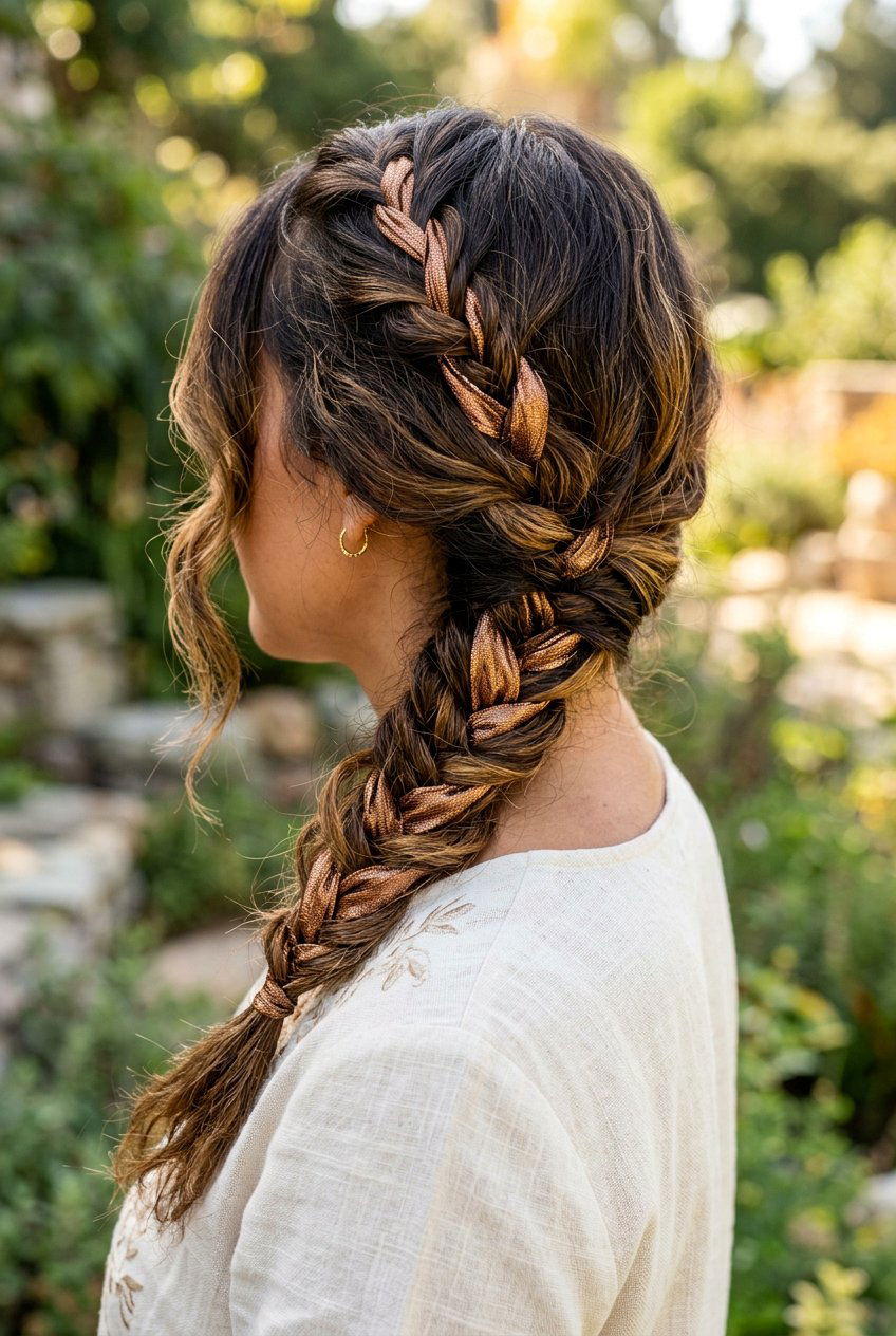 Warm Bronze Brown Ribbons - 20 bronze brown hair color - 20 bronze brown hair color