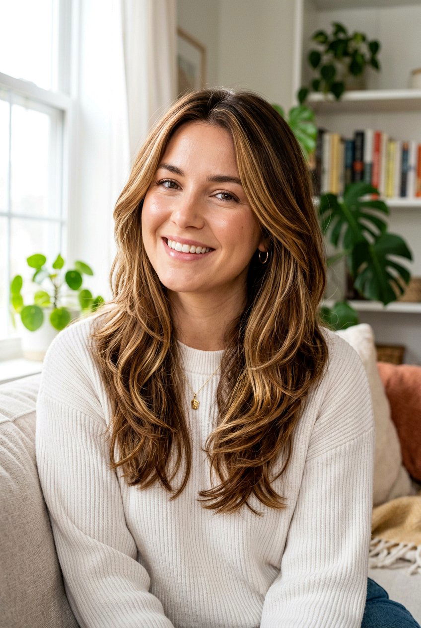 Warm Brown Hair With Golden Highlights - 20 salon brunette refresh ideas - 20 salon brunette refresh ideas