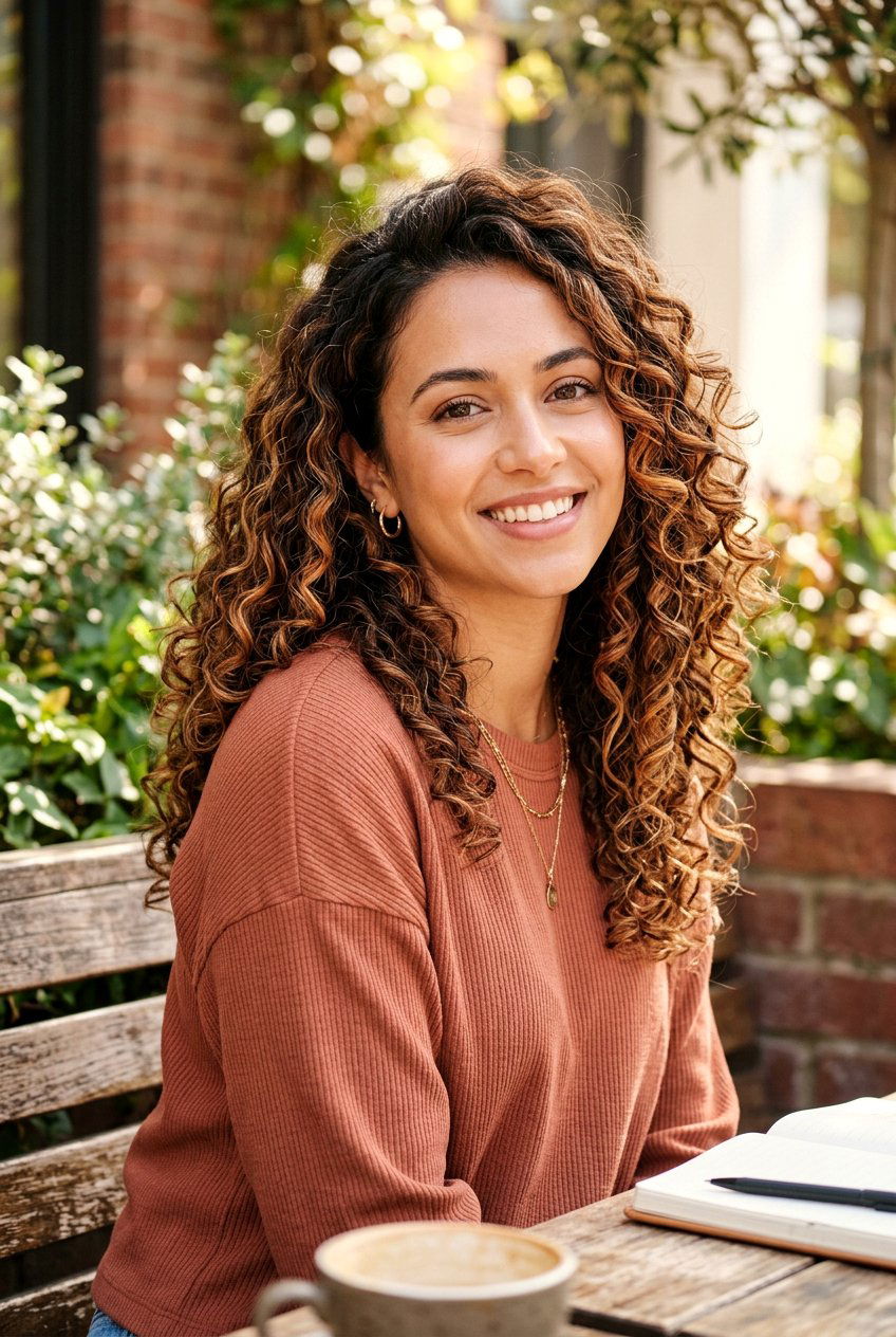 Warm Brunette Balayage - 20 glossy brunette balayage