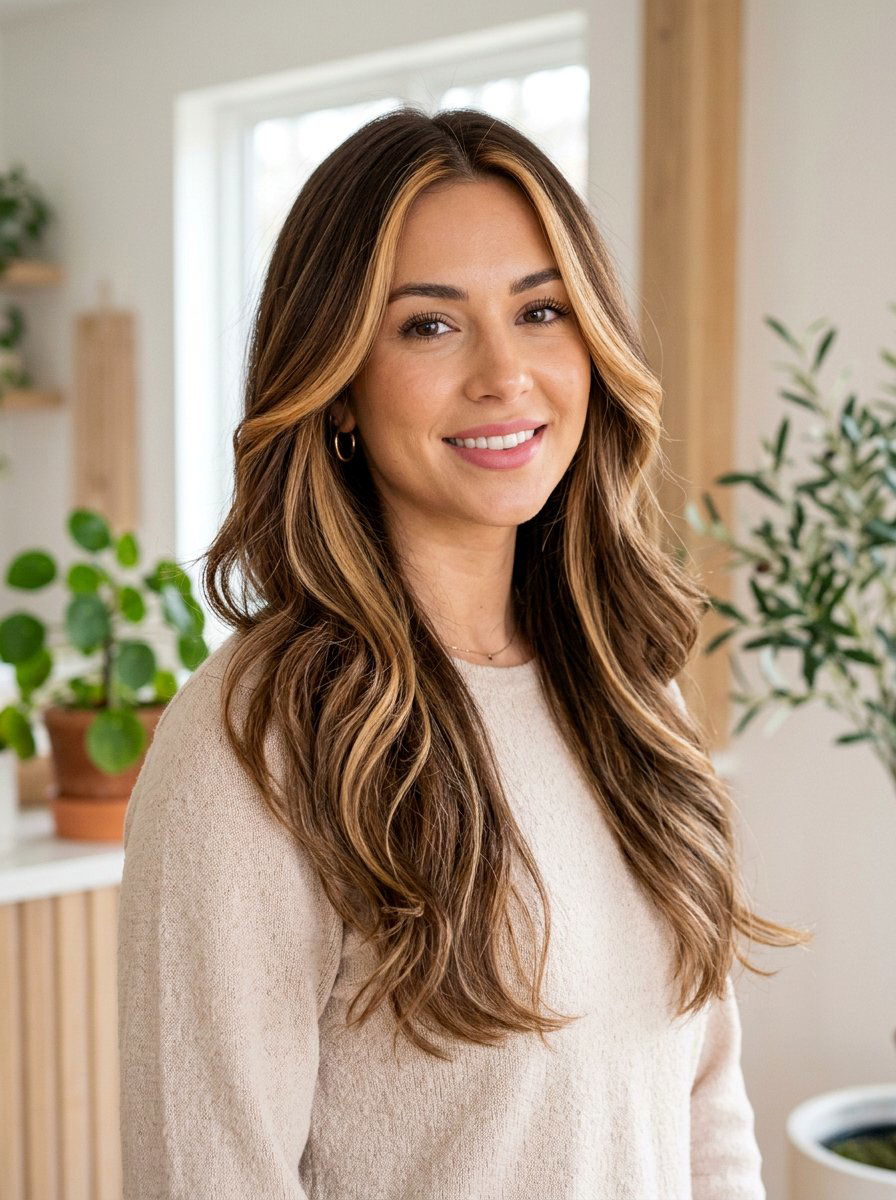 Warm Caramel Money Piece On Brunette Hair - 20 warm caramel balayage for brunettes - 20 warm caramel balayage for brunettes