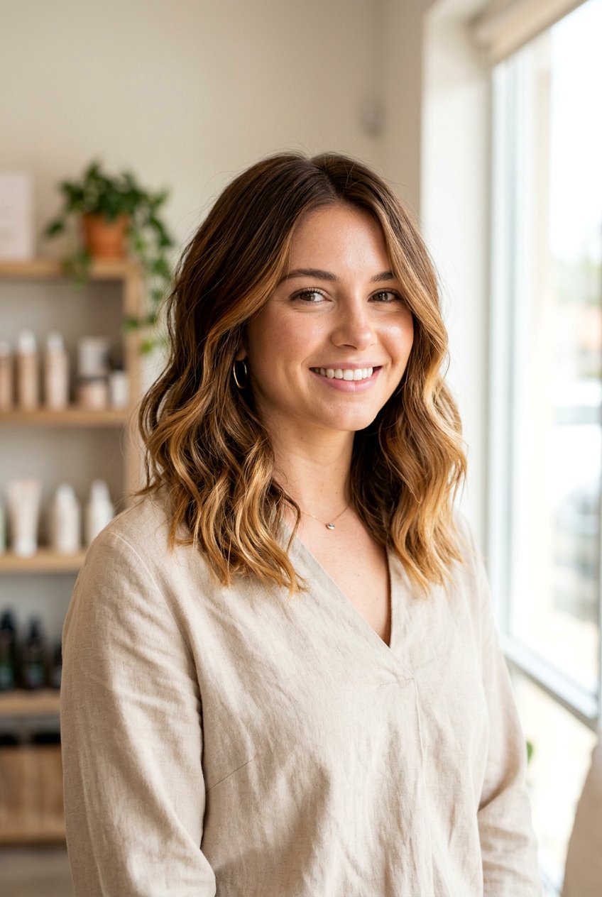 Warm Chestnut Brunette Balayage On Medium Length Hair - 20 warm chestnut brunette - 20 warm chestnut brunette