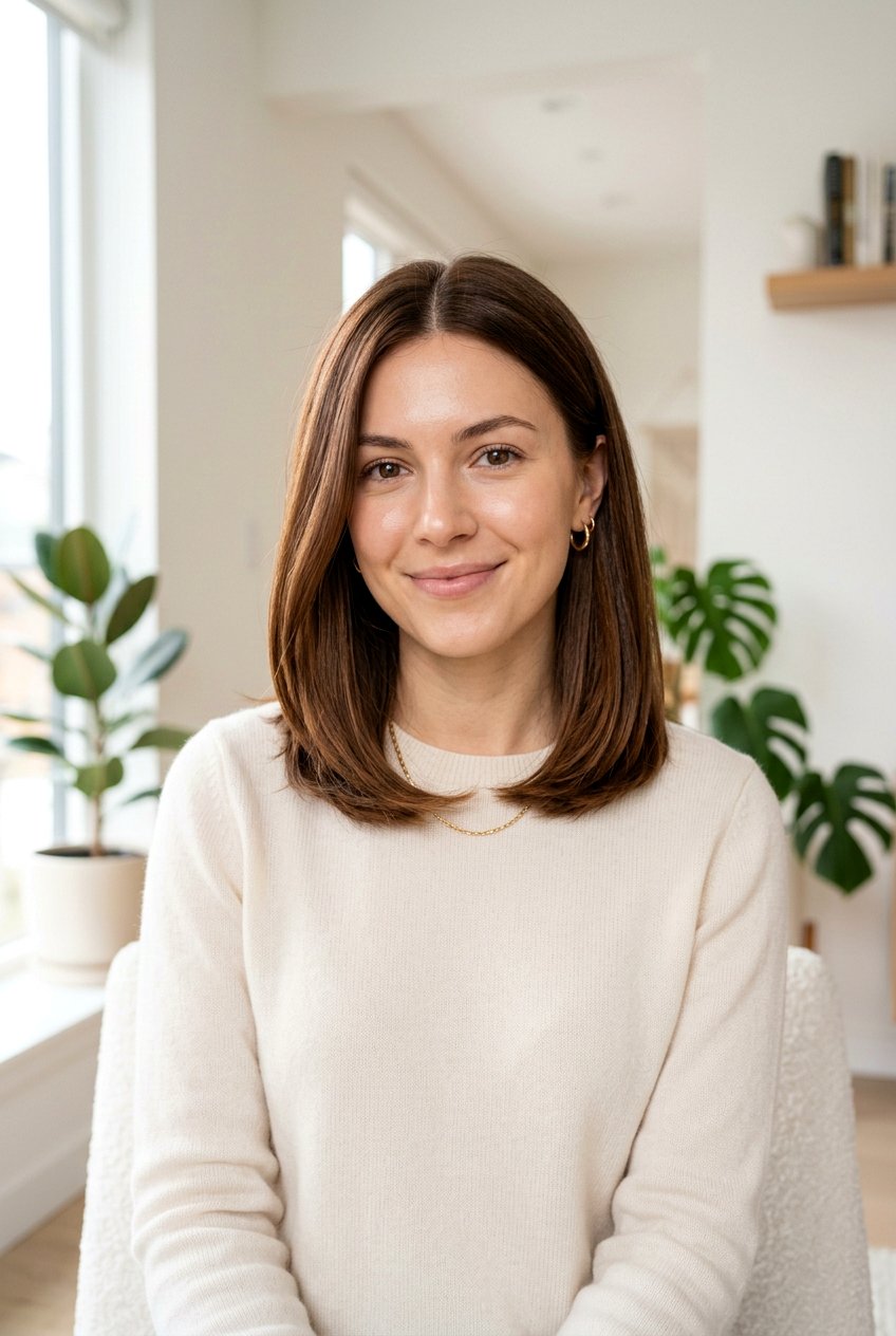 Warm Chestnut Brunette Lob Haircut - 20 warm chestnut brunette - 20 warm chestnut brunette