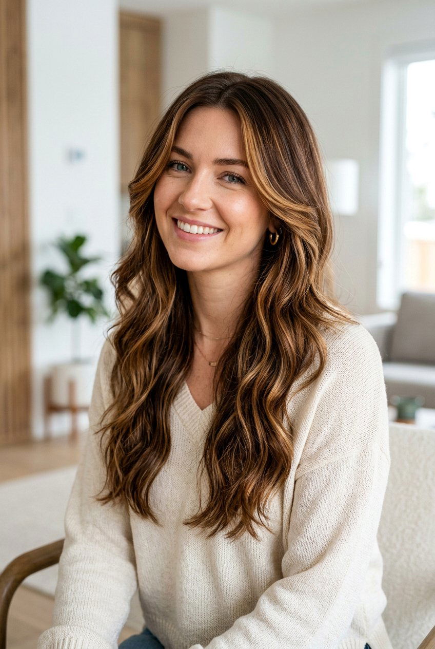 Warm Chestnut Brunette With Caramel Highlights - 20 warm chestnut brunette - 20 warm chestnut brunette