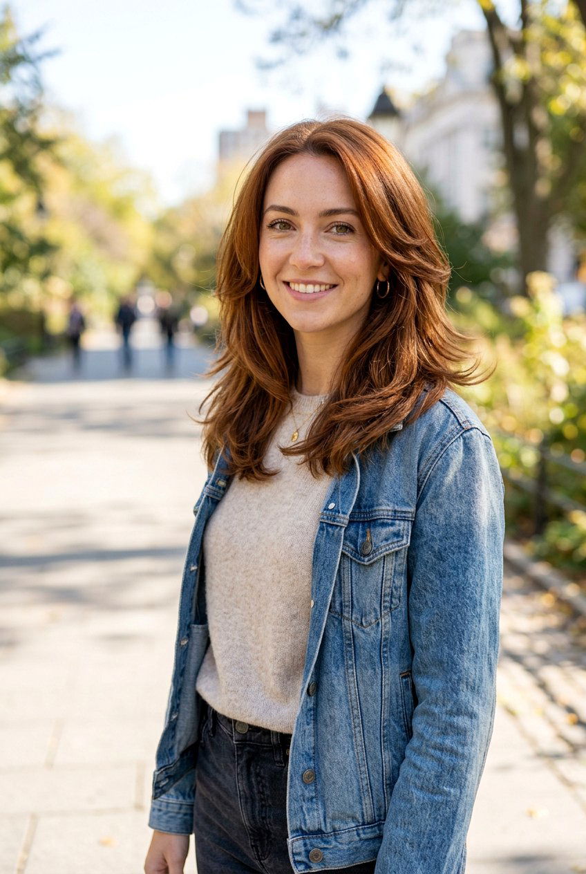 Warm Cinnamon Brown Hair With Layered Medium Cut - 20 warm cinnamon brown hair - 20 warm cinnamon brown hair