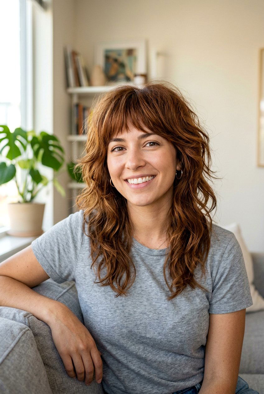Warm Cinnamon Brown Hair With Shag Haircut - 20 warm cinnamon brown hair - 20 warm cinnamon brown hair