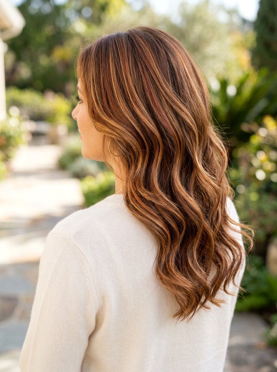 20 Must-Have Warm Cinnamon Brunette Balayage Hairstyles