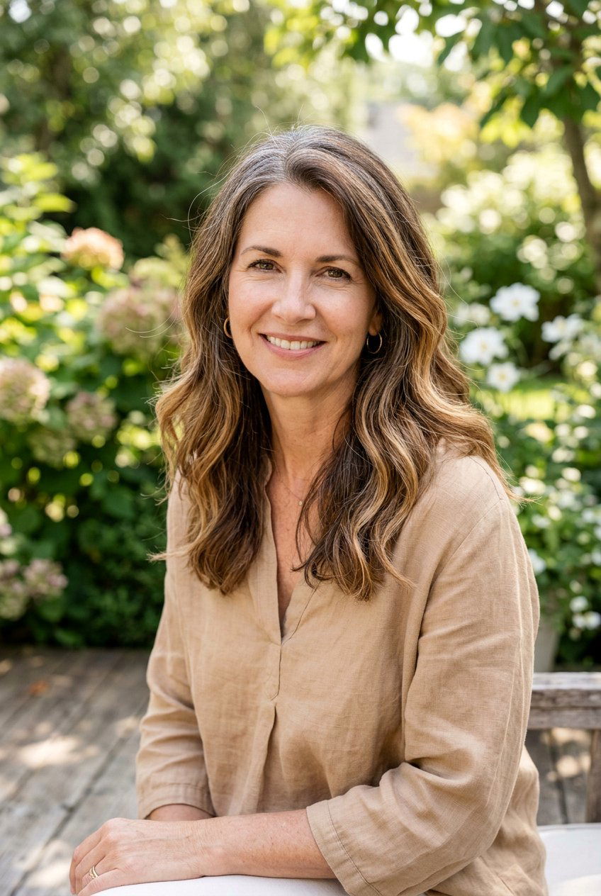 Warm Honey Balayage for Graying Brunette Hair - 20 balayage for gray blending - 20 balayage for gray blending