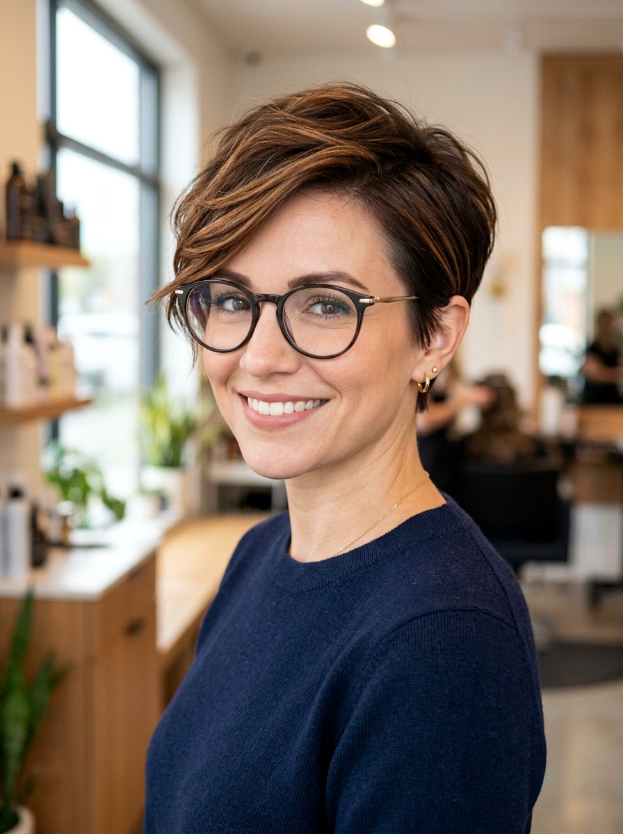 Warm chestnut balayage pixie cut - 20 warm chestnut balayage for mature women - 20 warm chestnut balayage for mature women