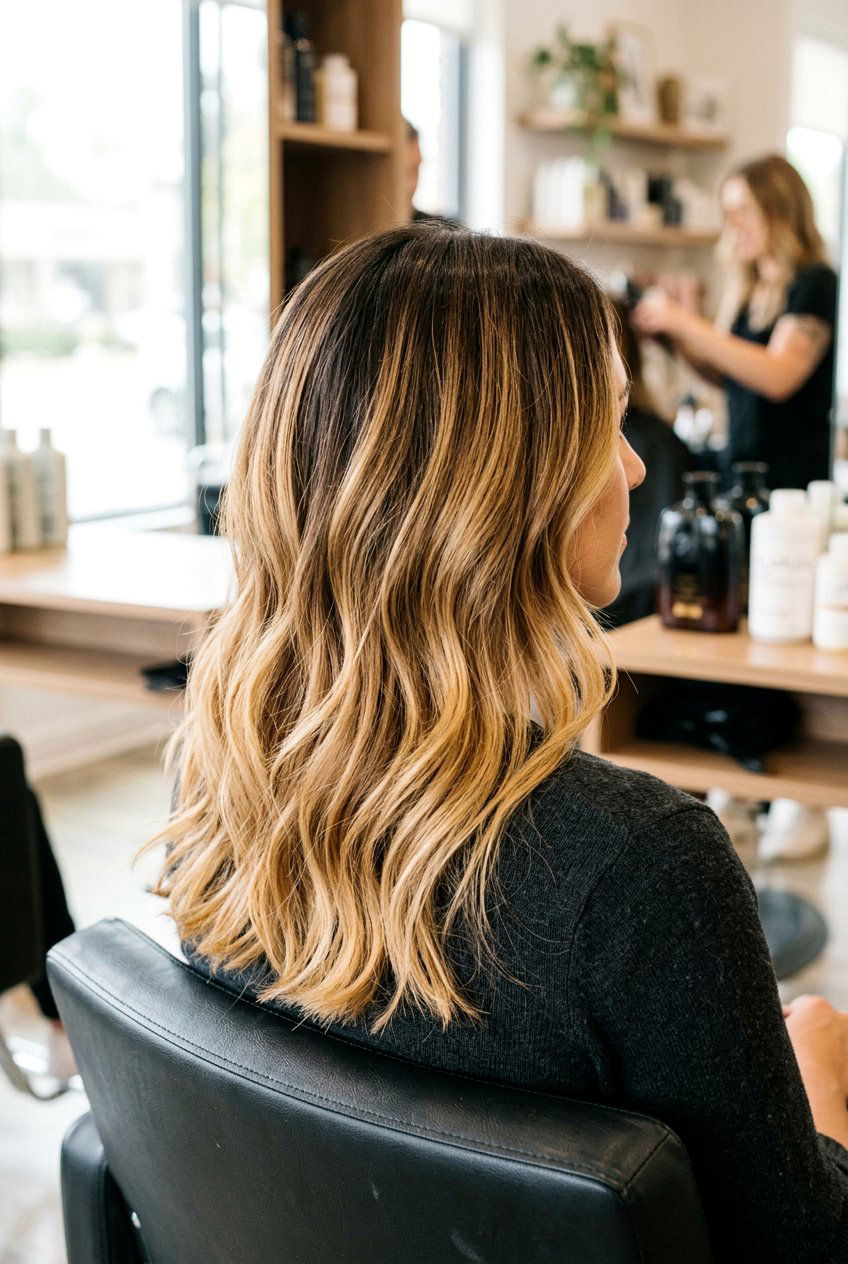 Warm golden balayage - 20 golden blonde hair color - 20 golden blonde hair color