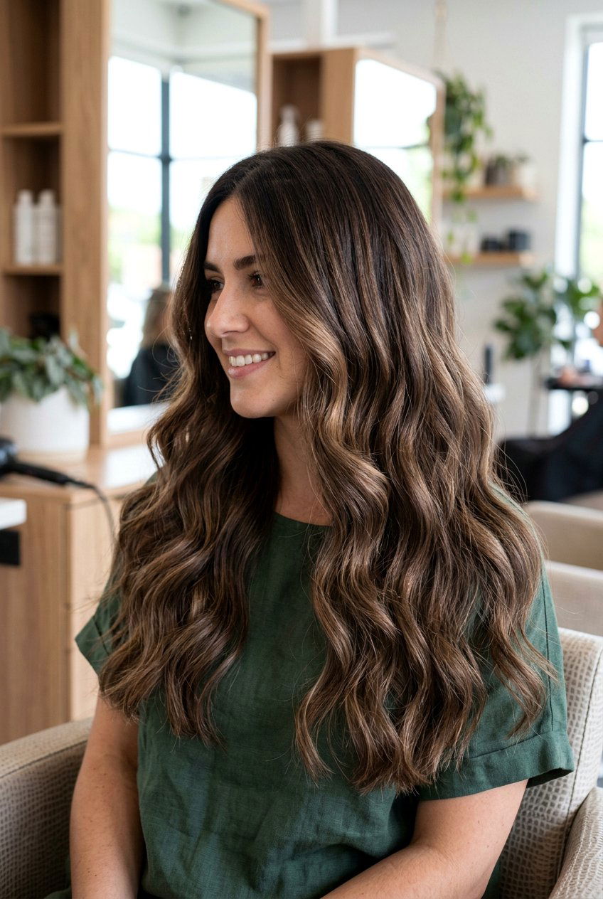 Warm mocha balayage - 20 lived in brunette hair - 20 lived in brunette hair