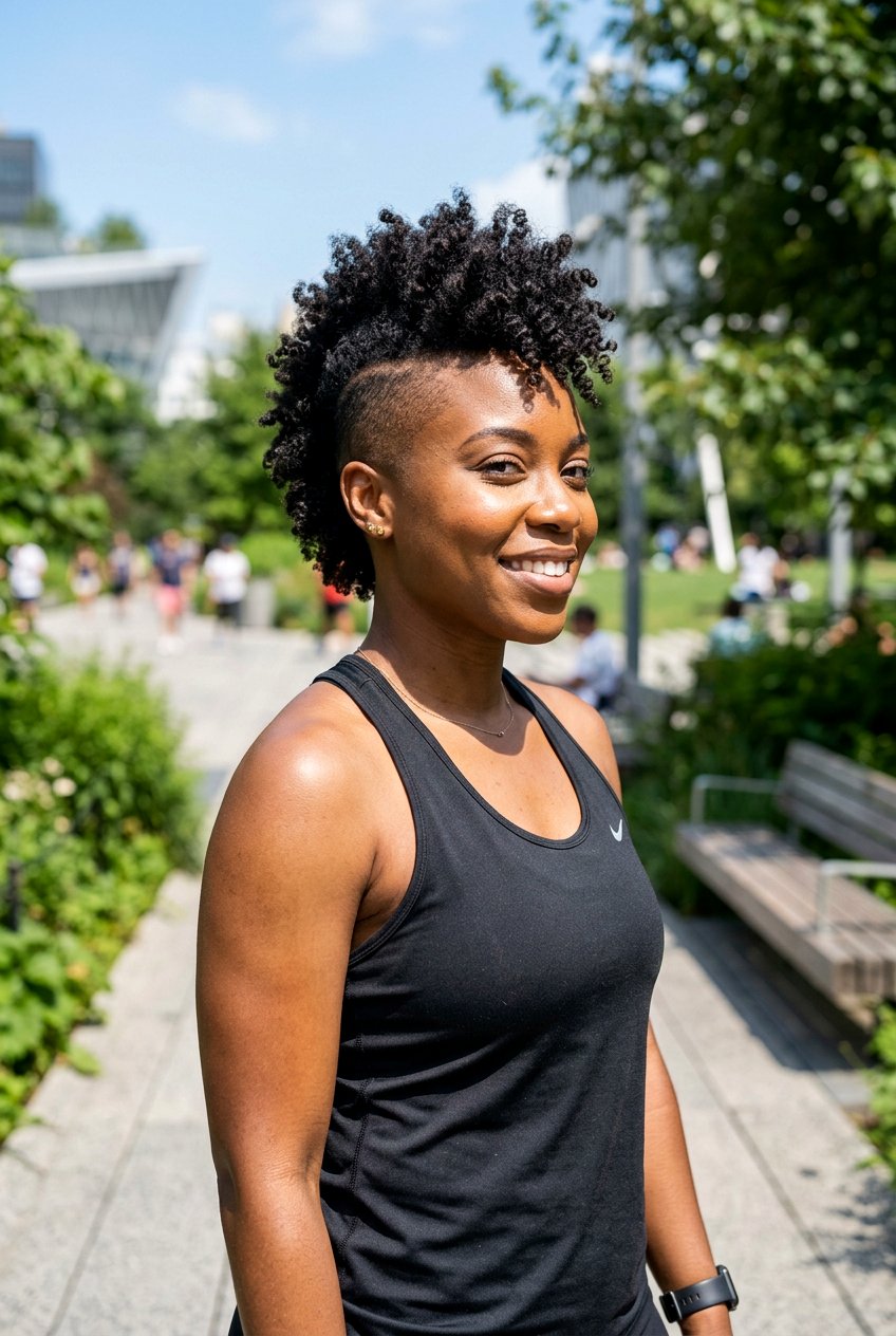 Wash And Go TWA With Shaved Sides - 20 wash and go on twa haircut - 20 wash and go on twa haircut
