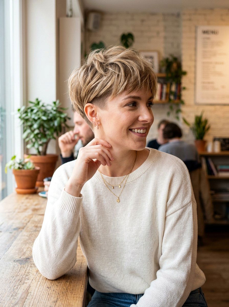 Wash And Wear Pixie Haircut With Soft Undercut - 20 wash and wear short pixie haircut - 20 wash and wear short pixie haircut