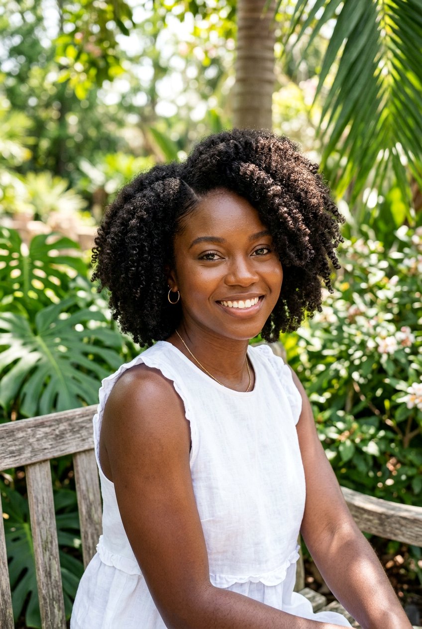 Wash and Go Afro with Side Part - 20 afro with side part hairstyle - 20 afro with side part hairstyle