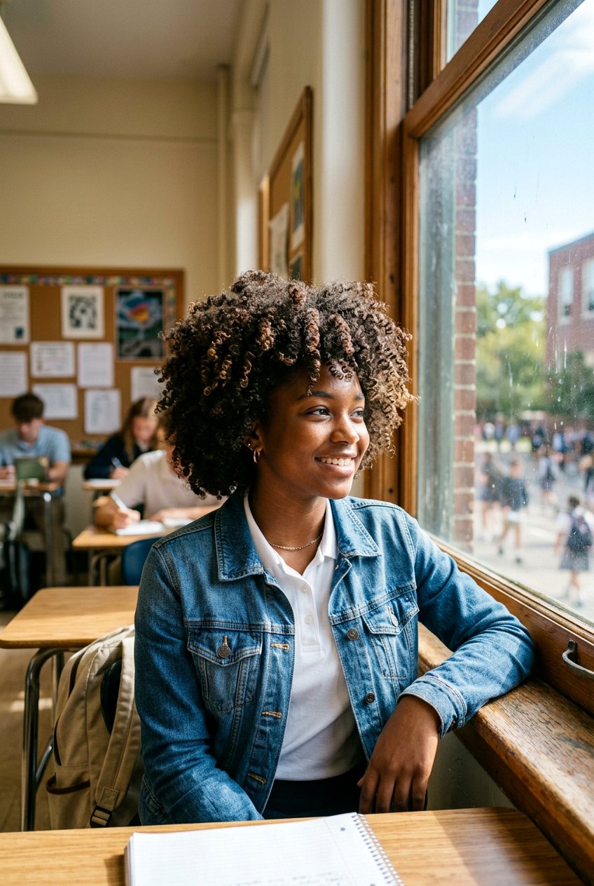 Wash and Go Curls with Curl Cream - 20 easy natural hairstyles for school mornings - 20 easy natural hairstyles for school mornings