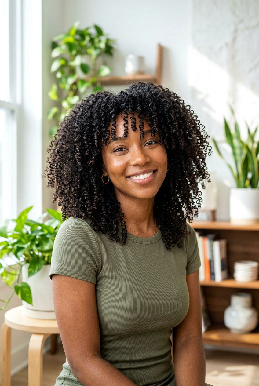 Wash and Go Style on Natural Curls - 20 easy protective styles without extensions - 20 easy protective styles without extensions