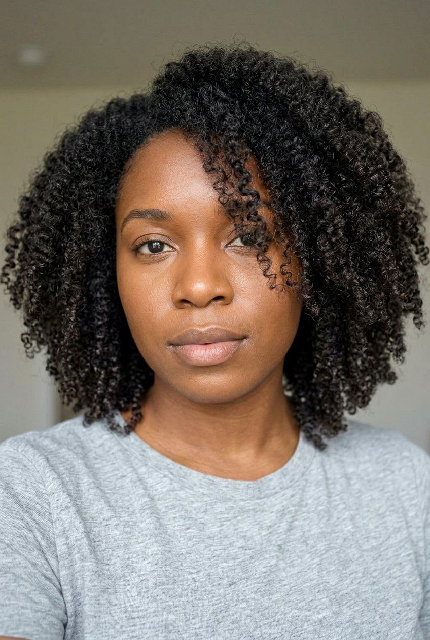 Wash and Go with Bantu Knot Ends on Medium Natural Hair - 20 wash and go for medium natural hair - 20 wash and go for medium natural hair