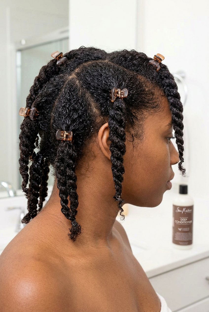 Wash and Go with Diffuser for Medium 4C Natural Hair - 20 wash and go for medium natural hair - 20 wash and go for medium natural hair