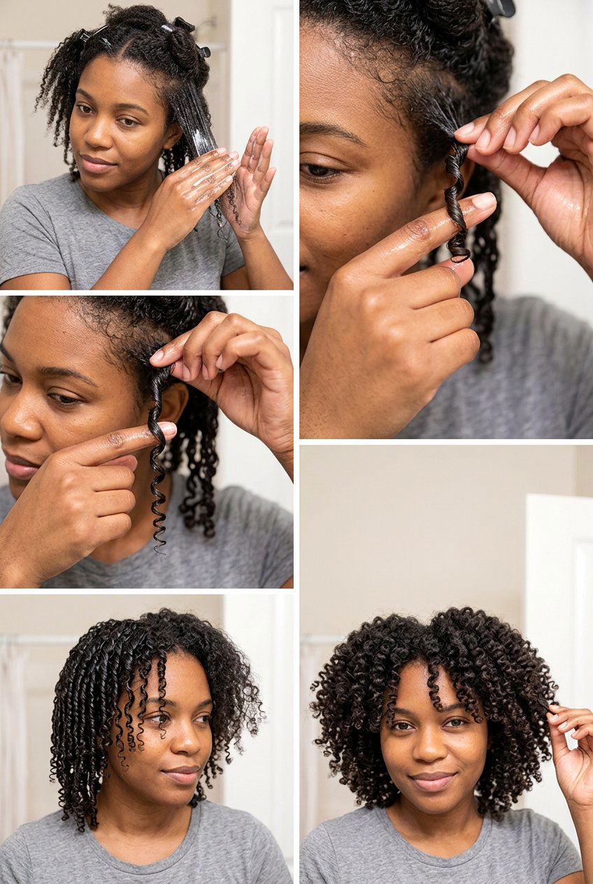 Wash and Go with Scalp Part for Medium 4A and 4B Hair - 20 wash and go for medium natural hair - 20 wash and go for medium natural hair