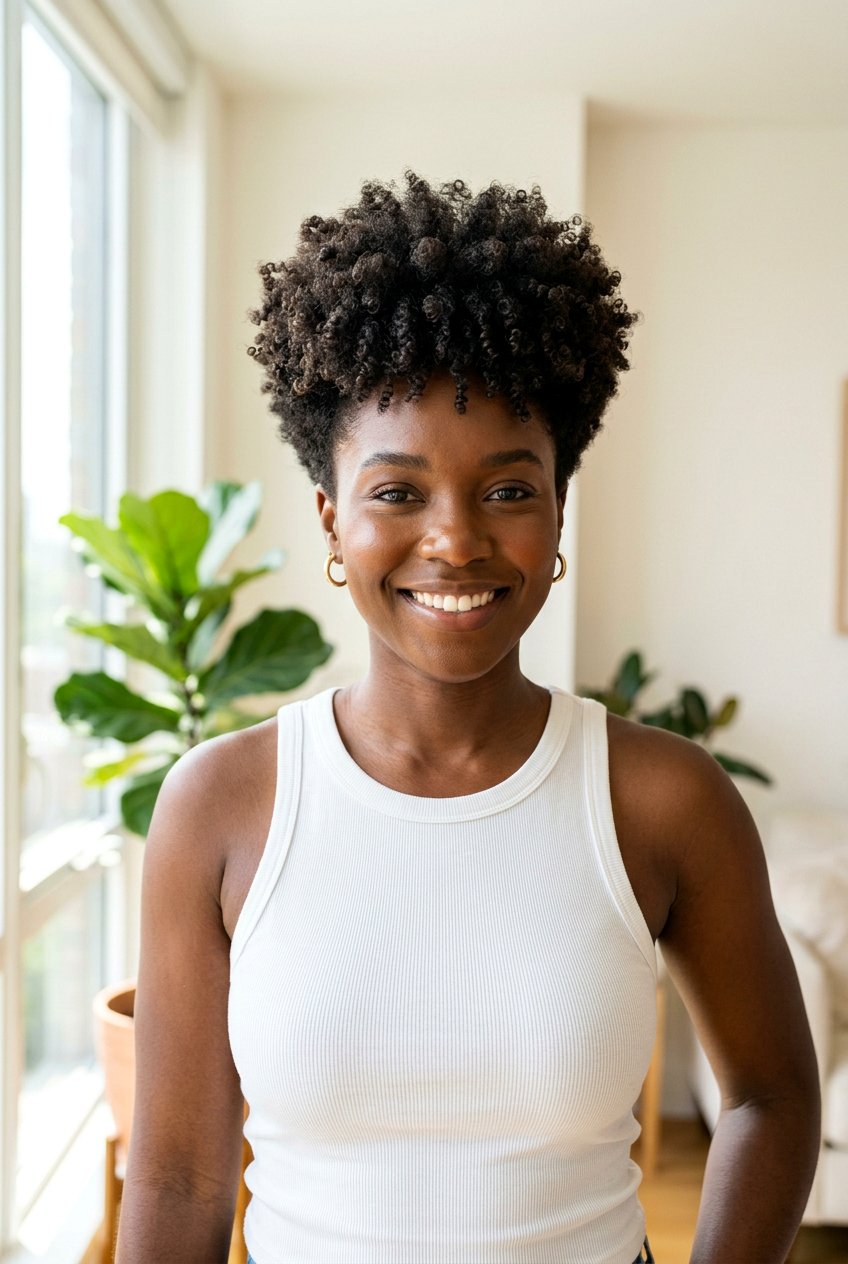 Wash and go tapered fro - 20 curly tapered fro hairstyle - 20 curly tapered fro hairstyle