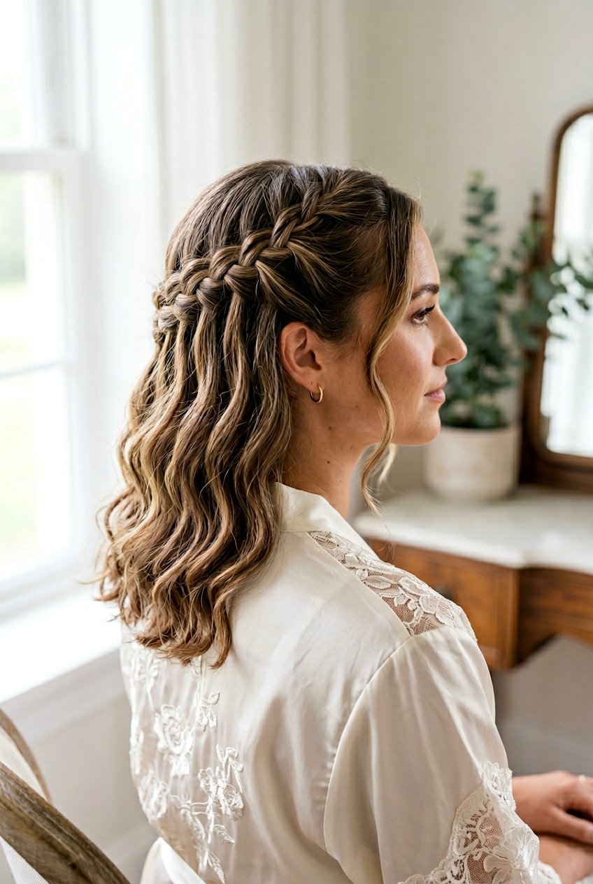 Waterfall Braid - 20 bedtime braid hairstyles for waves - 20 bedtime braid hairstyles for waves