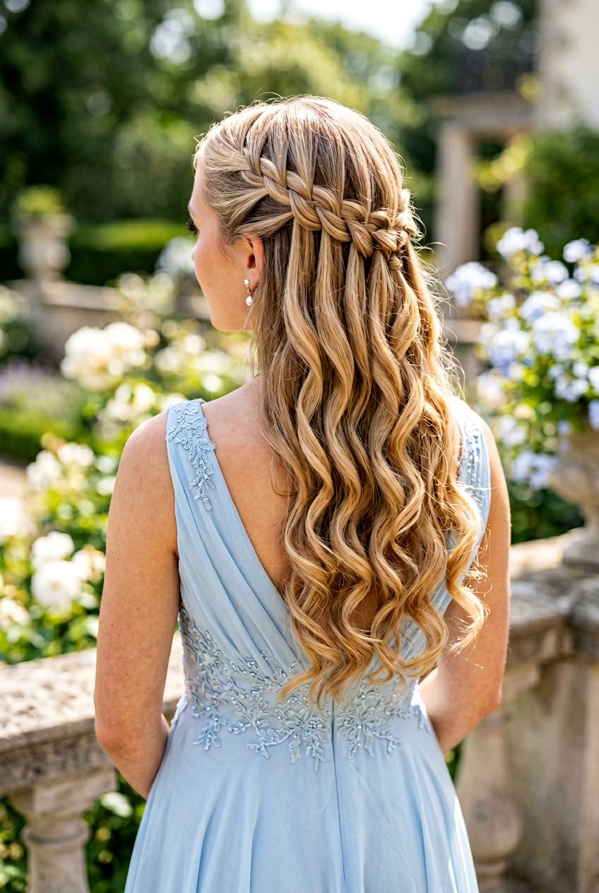 Waterfall Braid - 20 prom hairstyles for women over 18 - 20 prom hairstyles for women over 18