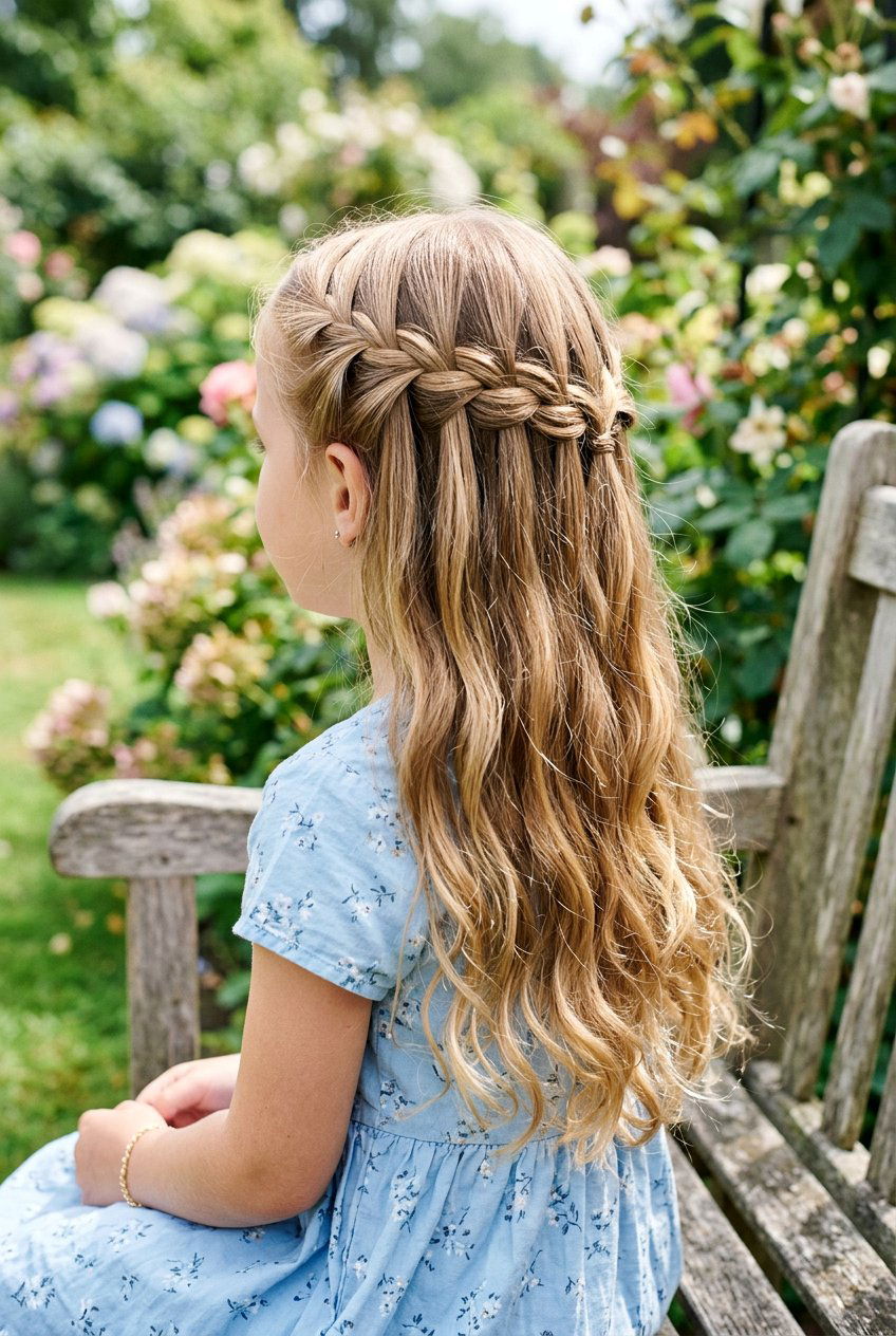 Waterfall Braid - 20 hairstyles for little girls - 20 hairstyles for little girls