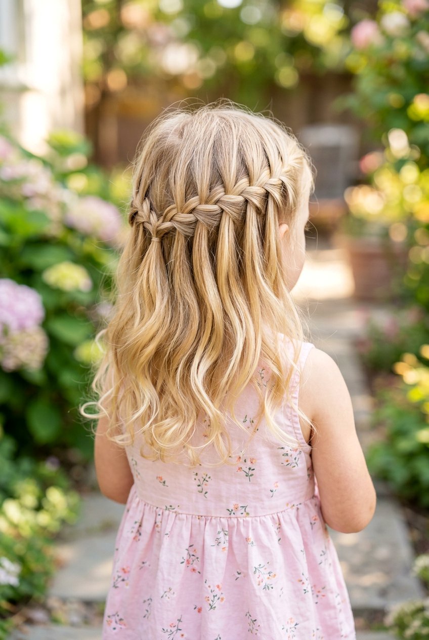 Waterfall Braid - 20 toddler girl hairstyles - 20 toddler girl hairstyles